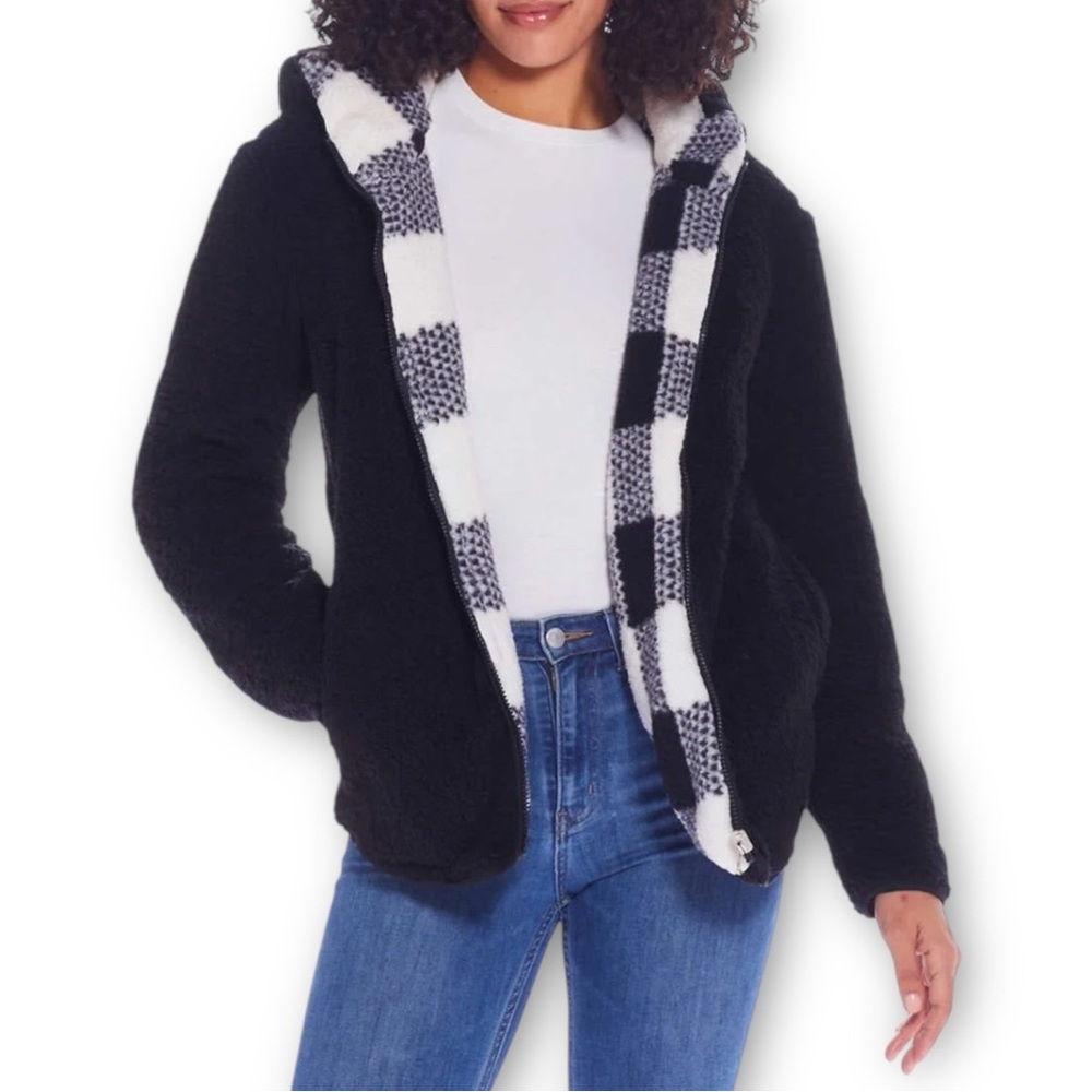 EUC Weatherproof | Reversible Buffalo Plaid Zip Front Fleece Jacket | Size M - Picture 8 of 8